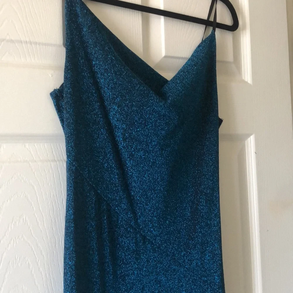 Teal glitter gown - Picture 3 of 6